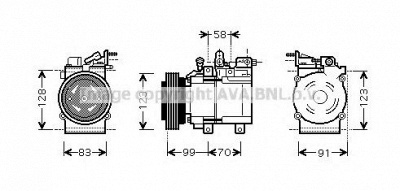 AVA QUALITY COOLING hyk197 -  Компрессор, кондиционер